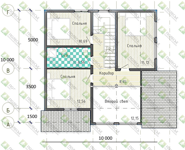 Каркасный дом Венера-2 10x10