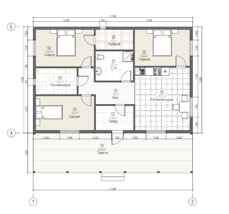 Каркасный дом Комфорт 5 11х12 Каркасный дом Комфорт 5 11х12