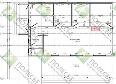 Каркасный дом Светлый-2 8x12
