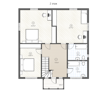 Каркасный дом Херсон 10х10