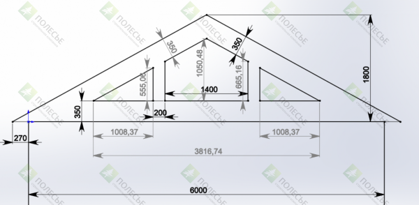 Дачный дом Орбита 6х6 с верандой