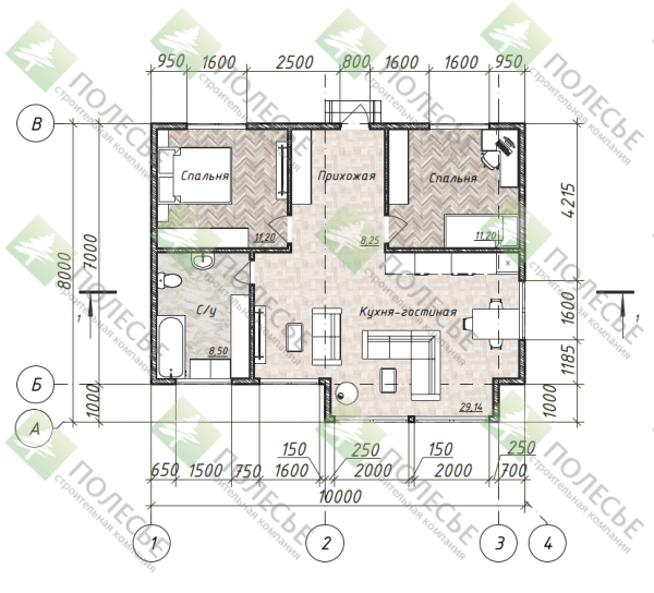 Каркасный дом Рай 7x10