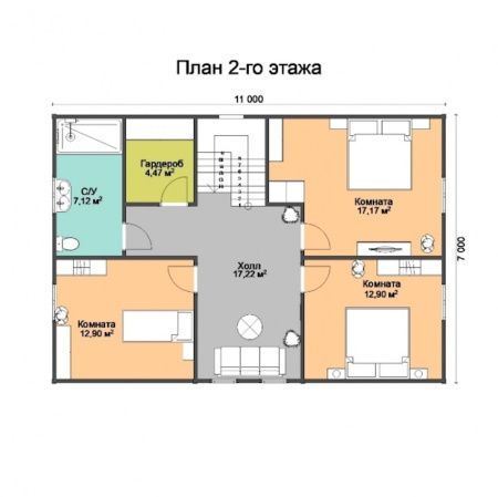 Каркасный дом Женева 7х11