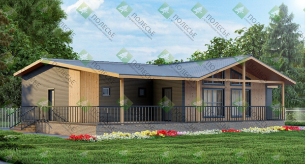 Каркасный дом Авангард 12x17