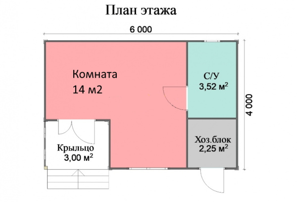 Каркасный дом Кроха 6x4 Каркасный дом Кроха 6x4