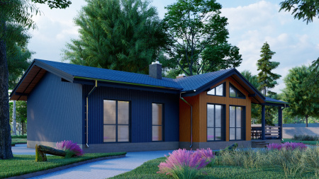 Каркасный дом Скандинавский 10x14 Каркасный дом Скандинавский 10x14