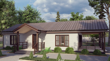 Каркасный дом Новорижский 7x15 Каркасный дом Новорижский 7x15