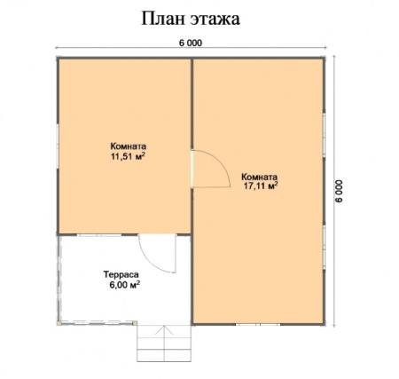 Каркасный дом Лето 6x6 Каркасный дом Лето 6x6