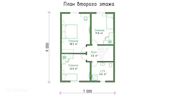 Каркасный дом Киров 7x9 Каркасный дом Киров 7x9