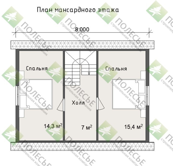 Дачный дом Ясень 6х8