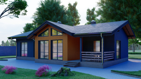 Каркасный дом Скандинавский 10x14 Каркасный дом Скандинавский 10x14