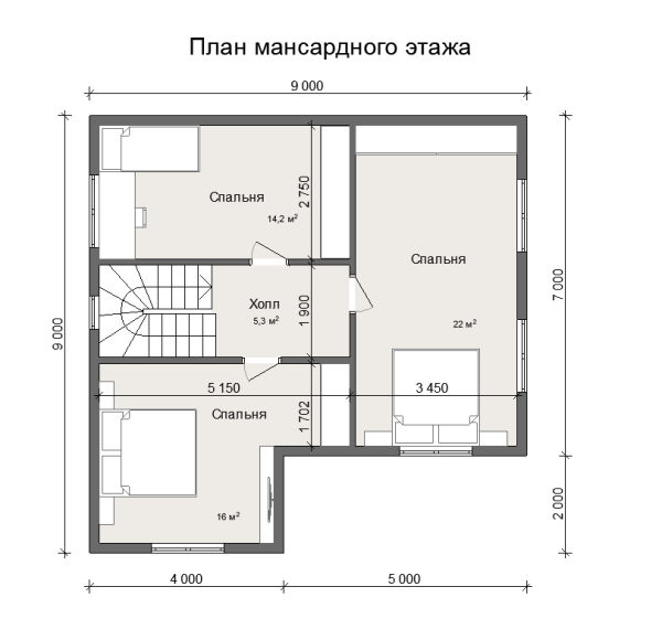 Каркасный дом Ступино 9х9