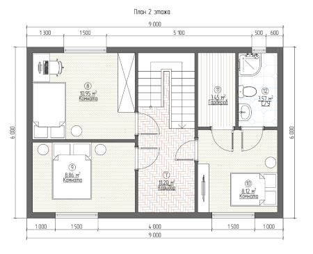 Дачный дом Михаил 9x6 Дачный дом Михаил 9x6