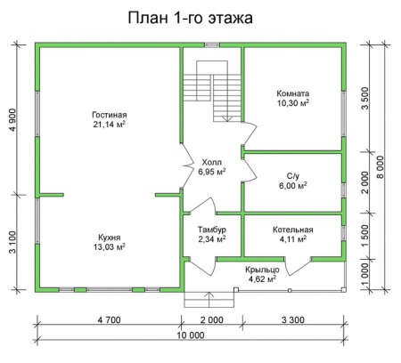 Каркасный дом Алексей 8x10