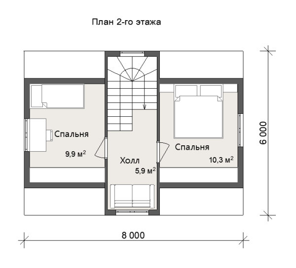 Дачный дом Атлант 6х8