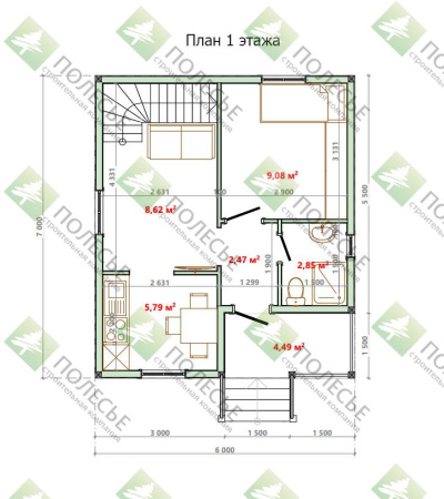 Дачный дом Русский 6х7