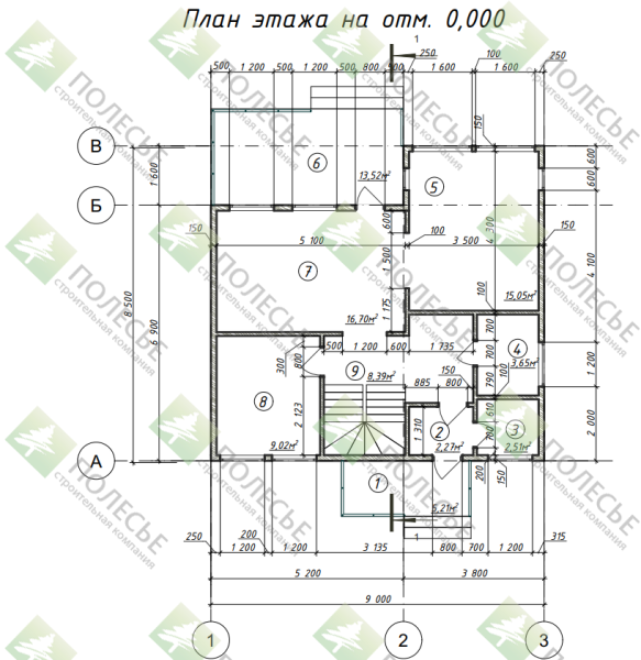 Каркасный дом ВЕГАС 9х9
