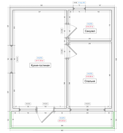 Модульный дом Модерн 6х7