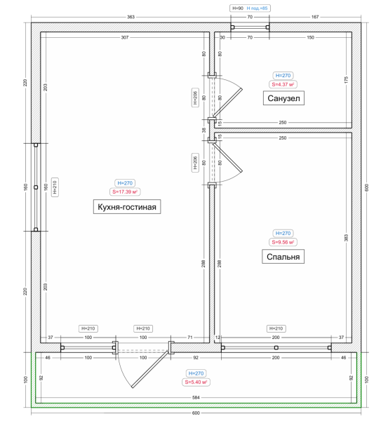 Модульный дом Модерн 6х7