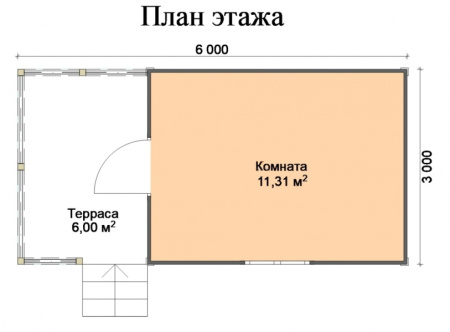 Дачный дом Дачник Мини 6х3 Дачный дом Дачник Мини 6х3