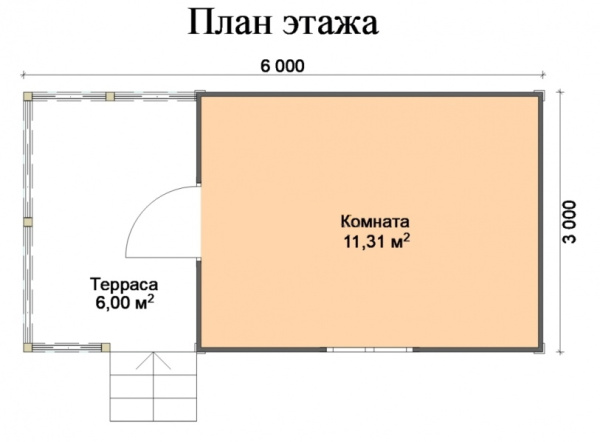 Каркасный дом Дачник Мини 6x3 Каркасный дом Дачник Мини 6x3