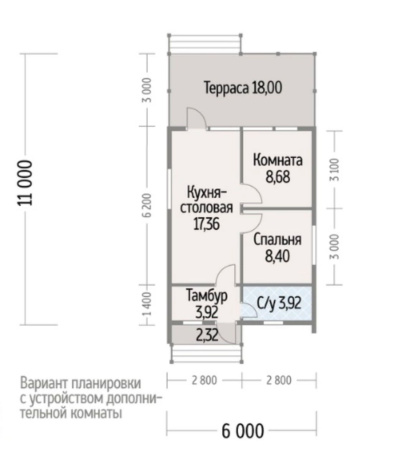 Каркасный дом Оптима 60 6х10 Каркасный дом Оптима 60 6х10