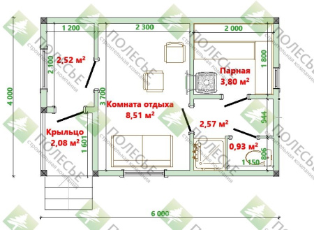Баня Светлана 6х4
