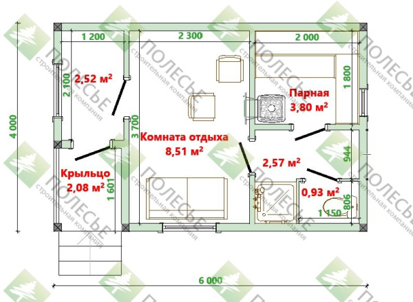 Баня Светлана 6х4