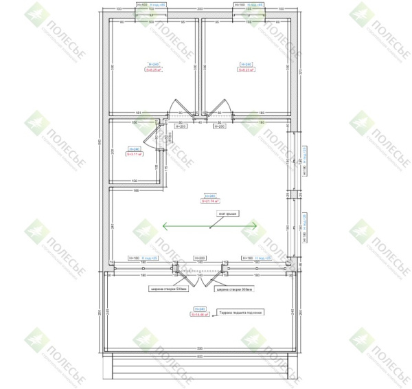 Дачный дом Орбита 60 6х10