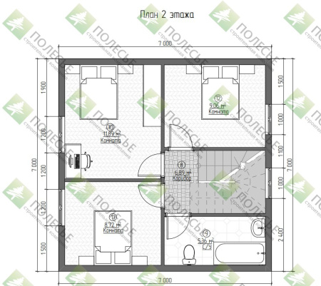 Каркасный дом Премьера 7х7