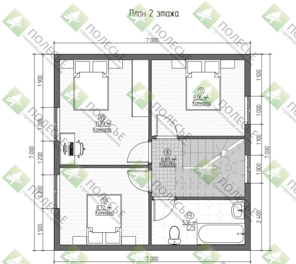 Каркасный дом Премьера 7х7