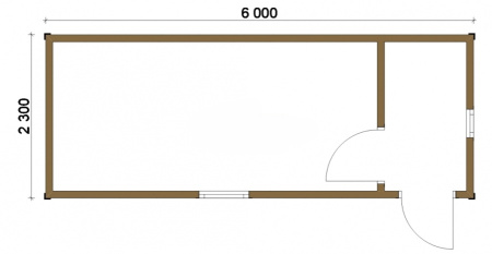 Бытовка 061 - 2,2х6 Бытовка 061 - 2,2х6