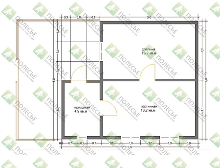 Каркасный дом Беседа 6x9