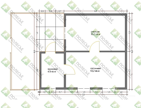 Каркасный дом Беседа 6x9
