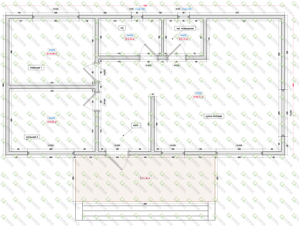 Модульный дом Фараон-2 12x8 м
