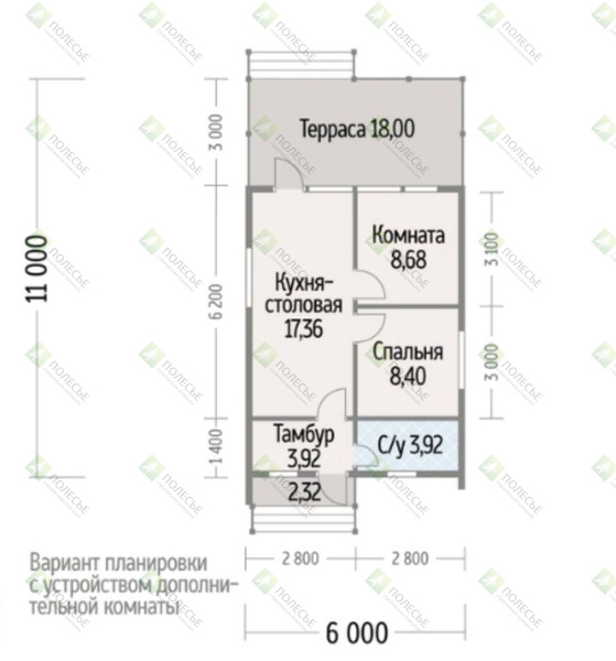 Дачный дом Орбита 60 6х10