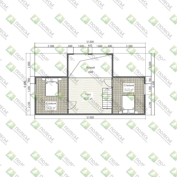 Каркасный дом Владимир 12x9