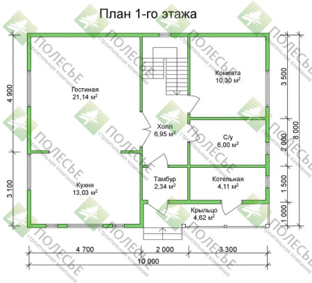 Каркасный дом Алексей 8x10