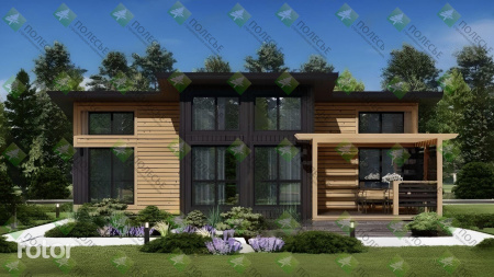 Каркасный дом Светлый 12x9