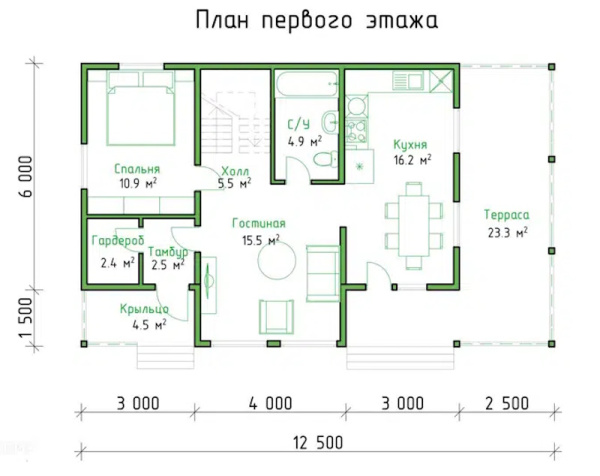 Каркасный дом Александр 8x10 Каркасный дом Александр 8x10