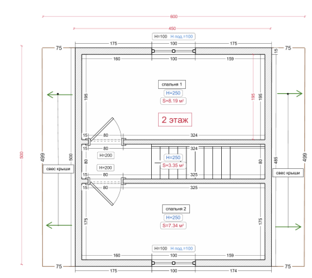 Каркасный дом Лидер-3 6x5 Каркасный дом Лидер-3 6x5