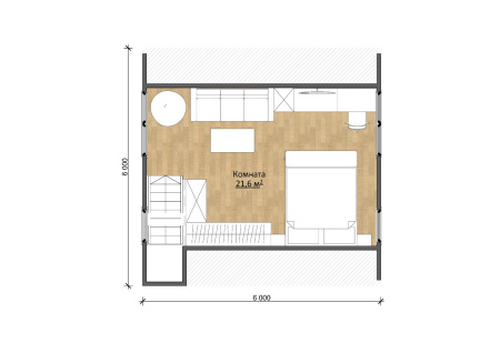 Дачный дом Барн 6x6 Дачный дом Барн 6x6
