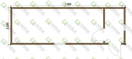 Бытовка 071 - 2,2х7