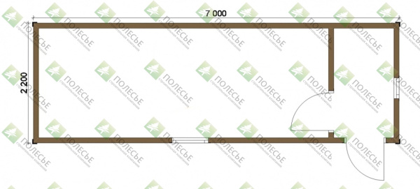 Бытовка 071 - 2,2х7