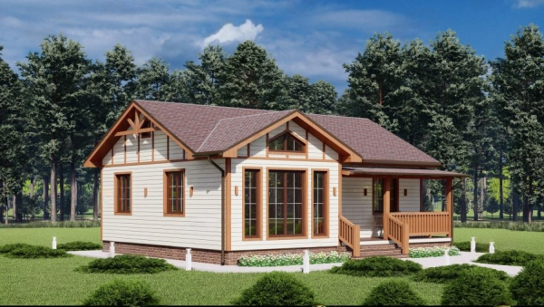 Каркасный дом Михнево 9x10 Каркасный дом Михнево 9x10