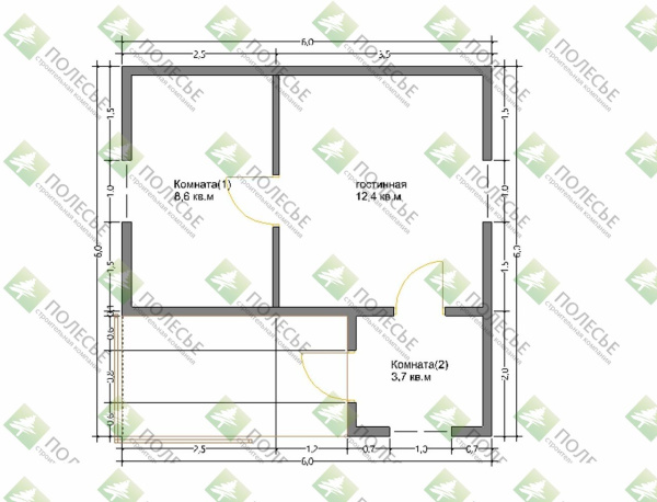 Дачный дом Фрегат 6Х6