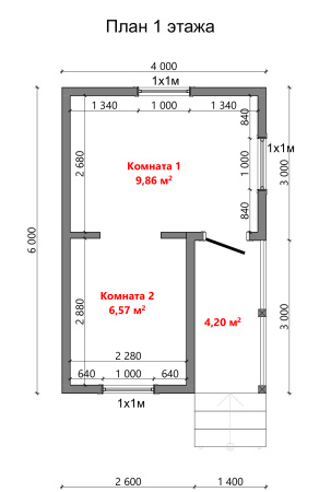 Дачный дом Садовод 6x4 Дачный дом Садовод 6x4