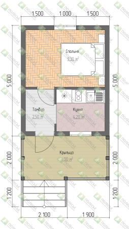 Дачный дом Солнечный 7x4 