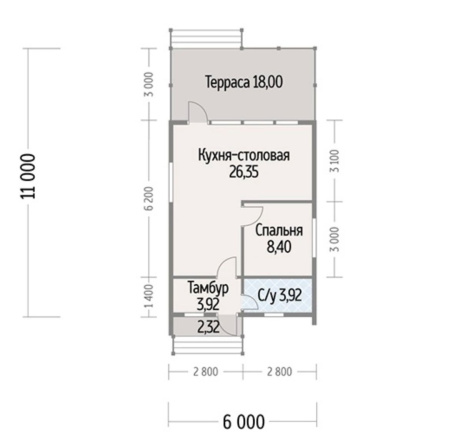 Каркасный дом Оптима 60 6х10 Каркасный дом Оптима 60 6х10