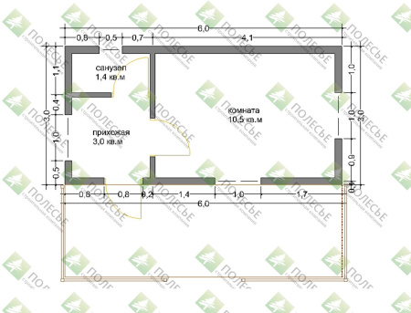 Дачный дом Пикник 6х5